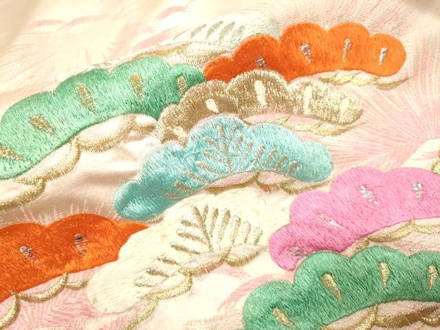 平和屋本店●お引きずり・お引き摺り・引き振袖　和装　結婚式　舞妓　芸妓　芸者　衣装　総刺繍　草花文　金銀糸　逸品　DABH4676du