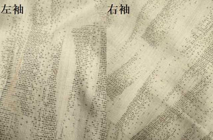 平和屋着物▽本場結城紬　単衣　100亀甲　短冊文　正絹　逸品　DABH4686du
