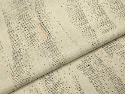 平和屋着物▽本場結城紬　単衣　100亀甲　短冊文　正絹　逸品　DABH4686du