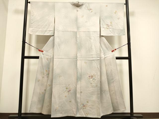 平和屋着物▽訪問着　単衣　草花文　暈し染め　正絹　逸品　DABH4704du