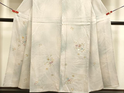 平和屋着物▽訪問着　単衣　草花文　暈し染め　正絹　逸品　DABH4704du
