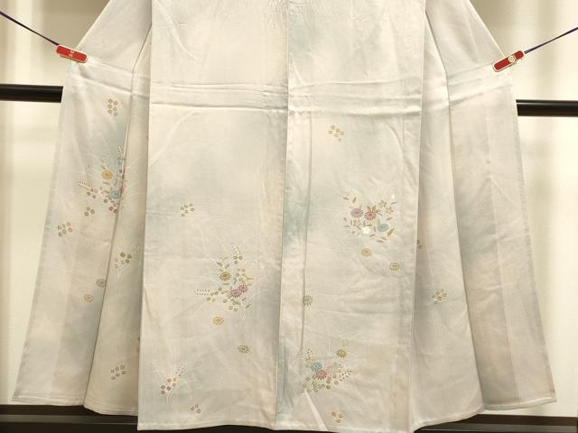平和屋着物▽訪問着　単衣　草花文　暈し染め　正絹　逸品　DABH4704du