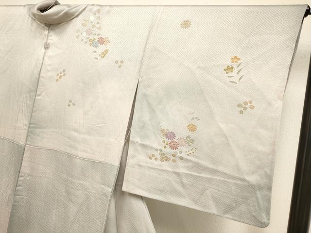 平和屋着物▽訪問着　単衣　草花文　暈し染め　正絹　逸品　DABH4704du