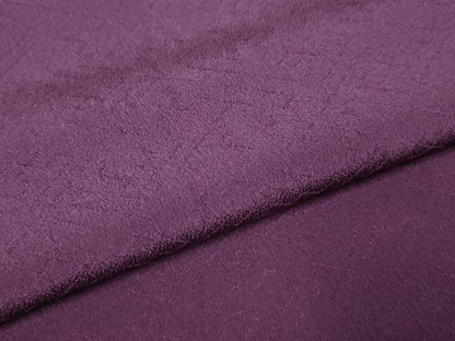 平和屋着物▽色無地　単衣　紗綾形地紋　蒲葡色　洗える着物　DABH4719du