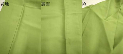 平和屋着物▽色無地　単衣　青丹色　洗える着物　DABH4724du