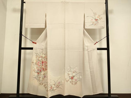 平和屋着物▽訪問着　単衣　誰が袖花文　暈し染め　正絹　逸品　DABH4739du