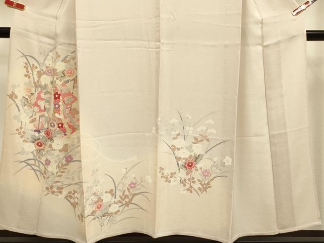 平和屋着物▽訪問着　単衣　誰が袖花文　暈し染め　正絹　逸品　DABH4739du