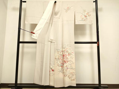 平和屋着物▽訪問着　単衣　誰が袖花文　暈し染め　正絹　逸品　DABH4739du