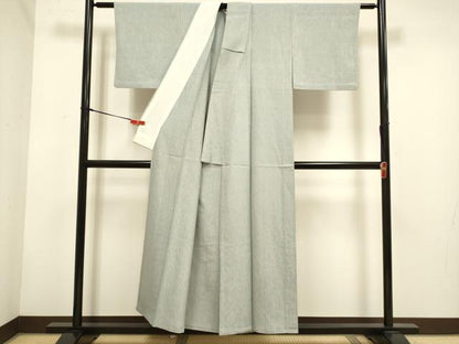 平和屋着物▽上質な色無地　単衣　蕎麦切色　正絹　逸品　DABH4751du