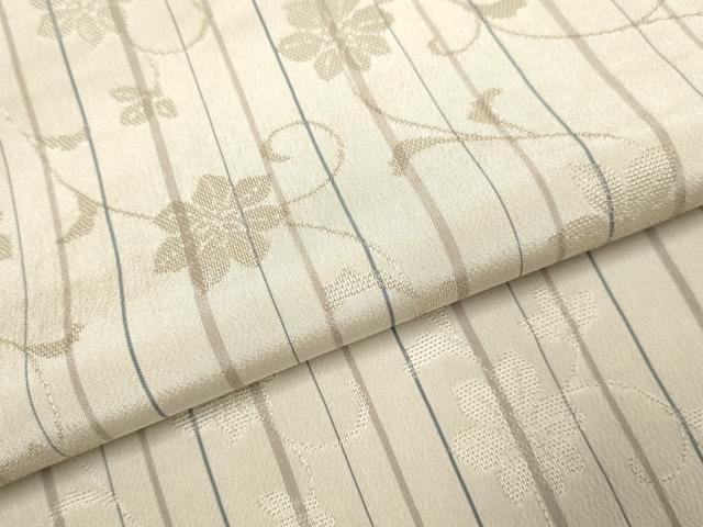 平和屋着物▽上質な小紋　単衣　もじり織　花唐草文　正絹　逸品　DABH4753du