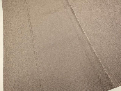 平和屋着物▽上質なお召　単衣　格子　正絹　逸品　DABH4761du