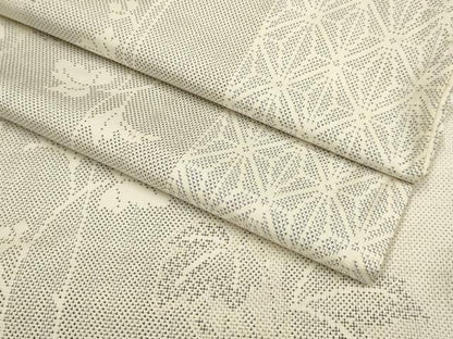 平和屋着物▽本場大島紬　単衣　白大島　9マルキ　蔦の葉間道　正絹　逸品　DABH4764du