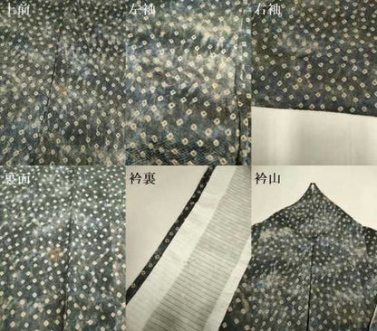 平和屋着物▽上質な小紋　単衣　霞文　正絹　逸品　DABH4765du