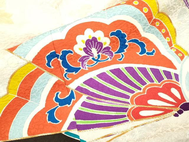 平和屋本店●お引きずり・お引き摺り・引き振袖　和装　結婚式　舞妓　芸妓　芸者　衣装　駒刺繍　舞蝶花文　逸品　DABH4777du