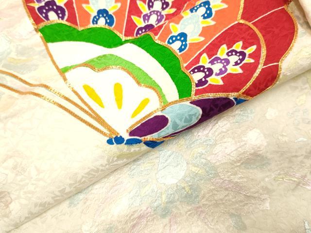 平和屋本店●お引きずり・お引き摺り・引き振袖　和装　結婚式　舞妓　芸妓　芸者　衣装　駒刺繍　舞蝶花文　逸品　DABH4777du