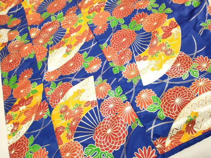 平和屋本店●お引きずり・お引き摺り・引き振袖　和装　結婚式　舞妓　芸妓　芸者　衣装　扇面花文　金彩　逸品　DABH4780du