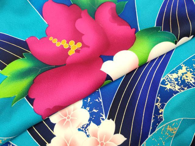 平和屋本店●お引きずり・お引き摺り・引き振袖　和装　結婚式　舞妓　芸妓　芸者　衣装　草花文　金彩　逸品　DABH4787du