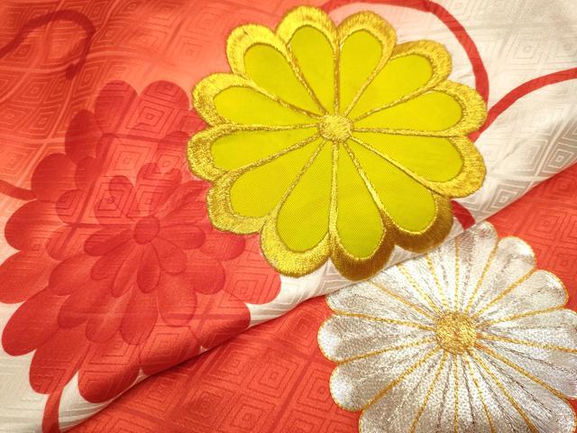 平和屋本店●お引きずり・お引き摺り・引き振袖 和装 結婚式 舞妓 芸妓 芸者 衣装 駒刺繍 総刺繍 菊桐文 暈し染め 逸品 DABH4788du