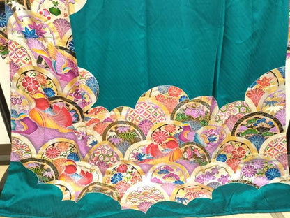 平和屋本店●お引きずり・お引き摺り・引き振袖　和装　結婚式　舞妓　芸妓　芸者　衣装　鴛鴦吉祥花文　金銀彩　逸品　DABH4796du