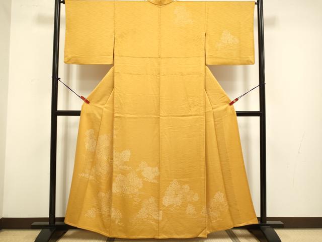 平和屋着物▽訪問着　単衣　刺繍　風景文　正絹　逸品　DABH4807du