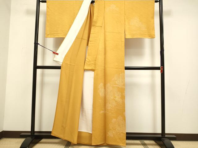 平和屋着物▽訪問着　単衣　刺繍　風景文　正絹　逸品　DABH4807du