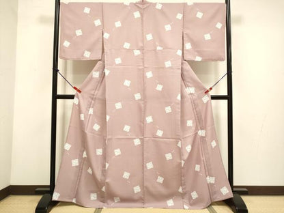 平和屋着物▽小紋　単衣　蜻蛉　トンボ　洗える着物　DABH4818du