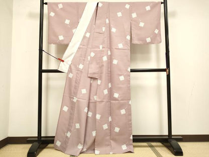 平和屋着物▽小紋　単衣　蜻蛉　トンボ　洗える着物　DABH4818du