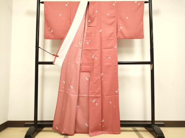 平和屋着物▽小紋　単衣　瓢箪　洗える着物　DABH4819du