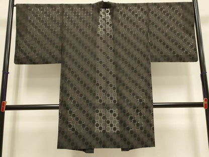 平和屋着物▽長羽織　スリーシーズン　春夏秋　塵除け　丸文　正絹　逸品　DABH4822du