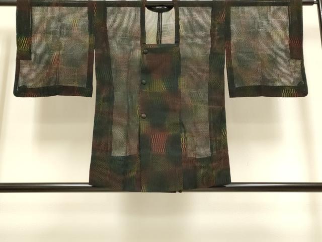 平和屋着物▽道行コート　スリーシーズン　春夏秋　塵除け　霞文　正絹　逸品　DABH4823du
