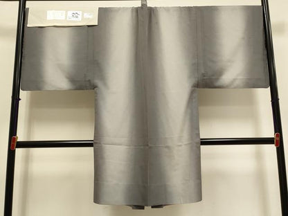 平和屋着物▽男性　長羽織　スリーシーズン　春夏秋　塵除け　大江山　鬼紬　霞文　証紙付き　正絹　逸品　DABH4824du