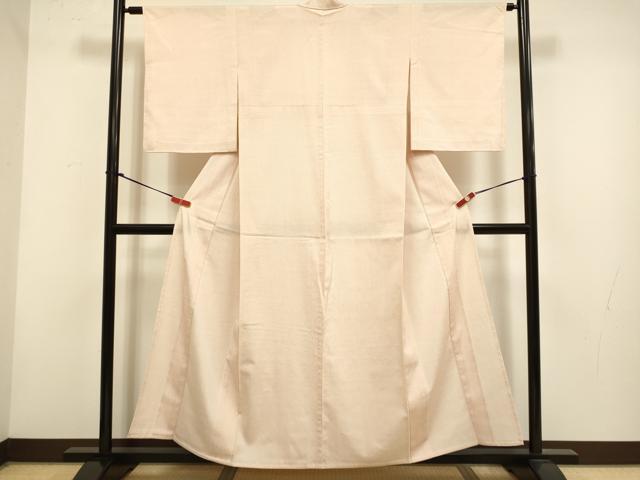 平和屋着物▽本塩沢　単衣　蚊絣　正絹　逸品　DABH4836du