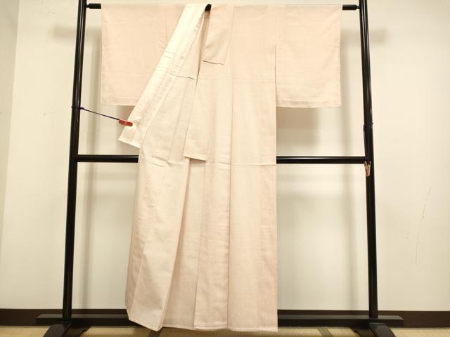 平和屋着物▽本塩沢　単衣　蚊絣　正絹　逸品　DABH4836du