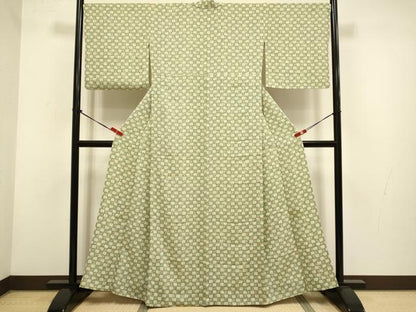 平和屋着物▽上質な小紋　単衣　源氏香　正絹　逸品　DABH4839du