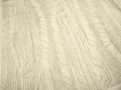 平和屋着物▽上質な小紋　単衣　幾何学文様　正絹　逸品　DABH4843du