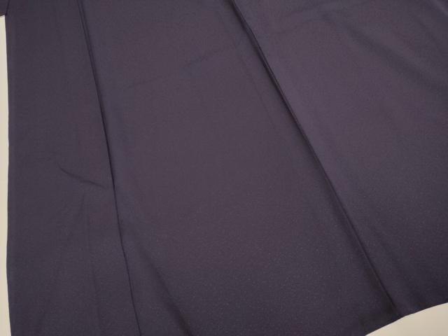 平和屋着物▽上質な色無地　単衣　濃い滅紫色　正絹　逸品　未使用　DABH4846du