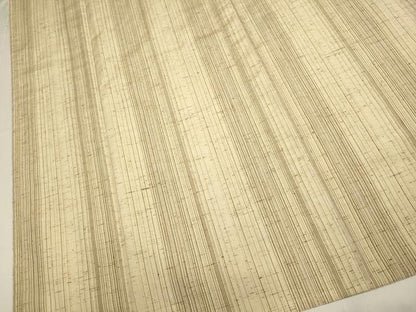 平和屋着物▽西陣　ぜんまい紬　三代目市三郎　雅生紬會　単衣　縞　証紙付き　正絹　逸品　DABH4849du