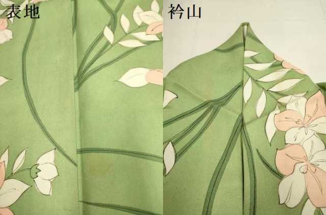平和屋着物▼上質な小紋　草花文　正絹　逸品　DABH4863du