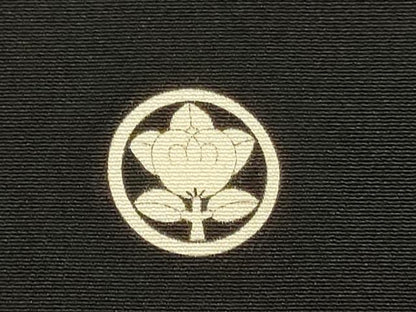 平和屋着物▼豪華黒留袖　総刺繍　結び紐吉祥花文　金糸　正絹　逸品　DABH4867du