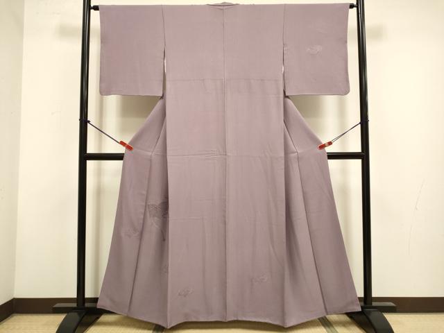 平和屋着物▼中国三大刺繍　スワトウ刺繍　汕頭刺繍　総刺繍　無地絵羽訪問着　冊子花文　濃い鴇浅葱色　正絹　逸品　DABH4870du