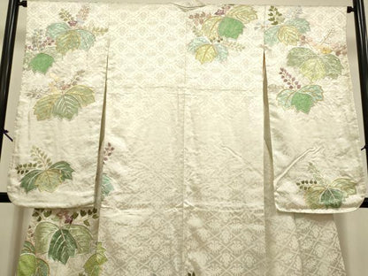 平和屋着物▼小振袖　二尺袖　刺繍　絞り　桐　金銀糸　正絹　逸品　DABH4875du