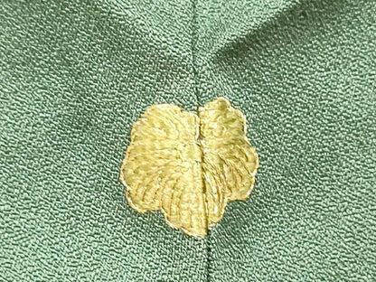 平和屋着物▼豪華色留袖　総刺繍　風景文　金糸　正絹　逸品　DABH4877du