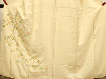 平和屋着物▼中国三大刺繍　相良刺繍　総刺繍　訪問着　七宝花文　正絹　逸品　DABH4881du