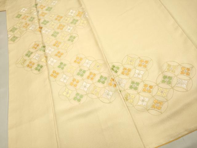平和屋着物▼中国三大刺繍　相良刺繍　総刺繍　訪問着　七宝花文　正絹　逸品　DABH4881du