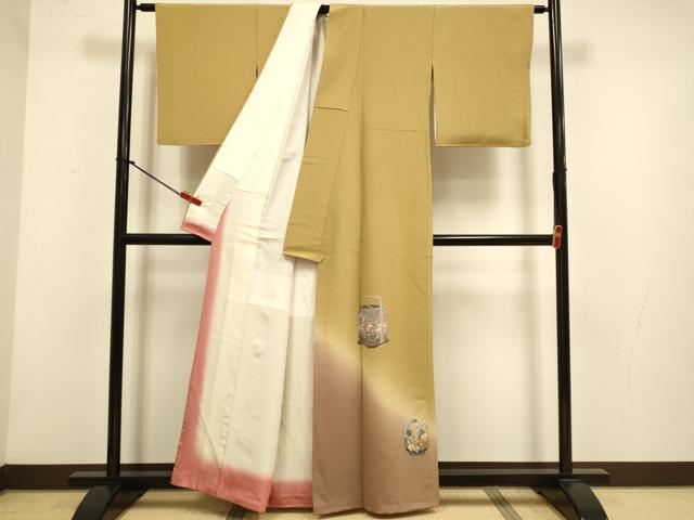 平和屋着物▼中国三大刺繍　相良刺繍　総刺繍　訪問着　器物花文　暈し染め　正絹　逸品　DABH4888du