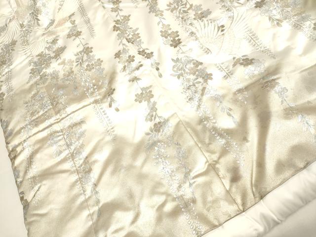 平和屋本店●色打掛　お引きずり　和装　婚礼　結婚式　花嫁　神社挙式　刺繍　枝垂れ桜飛鶴文　銀彩　DABH4913du
