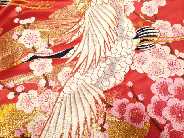 平和屋本店●色打掛　お引きずり　和装　婚礼　結婚式　花嫁　神社挙式　唐織　飛鶴花車文　金銀糸　逸品　DABH4915du