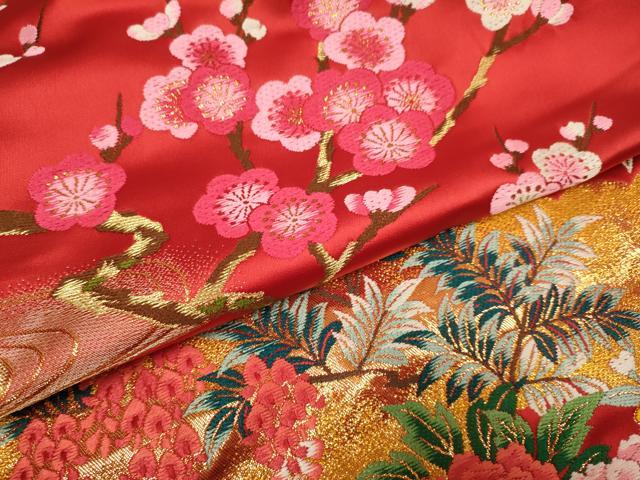 平和屋本店●色打掛　お引きずり　和装　婚礼　結婚式　花嫁　神社挙式　唐織　飛鶴花車文　金銀糸　逸品　DABH4915du