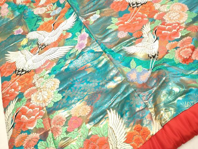 平和屋本店●色打掛　お引きずり　和装　婚礼　結婚式　花嫁　神社挙式　唐織　飛鶴花文　金糸　逸品　DABH4916du
