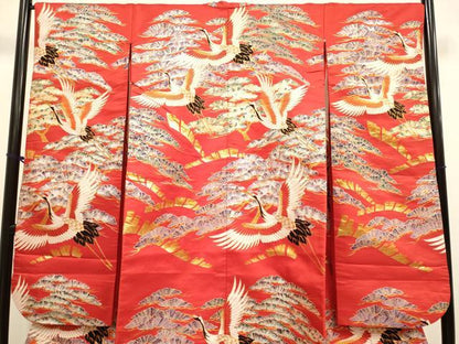 平和屋本店●西陣　色打掛　お引きずり　和装　婚礼　結婚式　花嫁　神社挙式　彩源鶴　金糸　逸品　DABH4918du